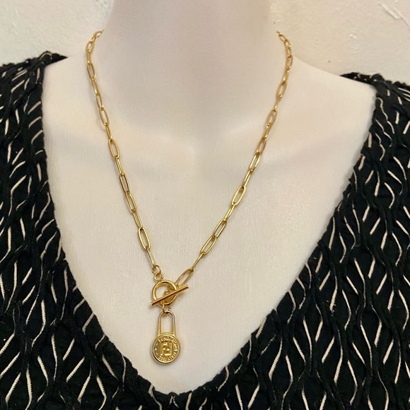 Fendi 18in Gold Plated Chain Necklace (L) - Picture 3 of 12